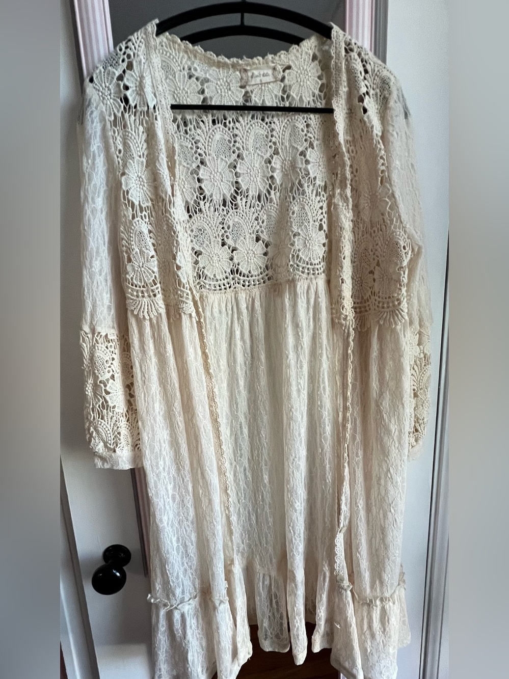 Altar'd State Ivory Crochet Lace Tunic